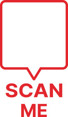 Red scan me frame