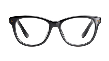 Stylish Eyewear: An elegant pair of classic eyeglasses with a sleek black frame, designed for both fashion and vision correction, perfect for adding a touch of sophistication.