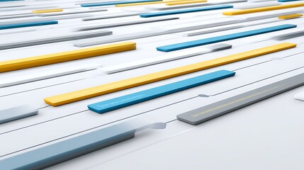 Fototapeta premium Abstract Illustration of Colorful Lines Representing Data Pathways in Modern Digital Design
