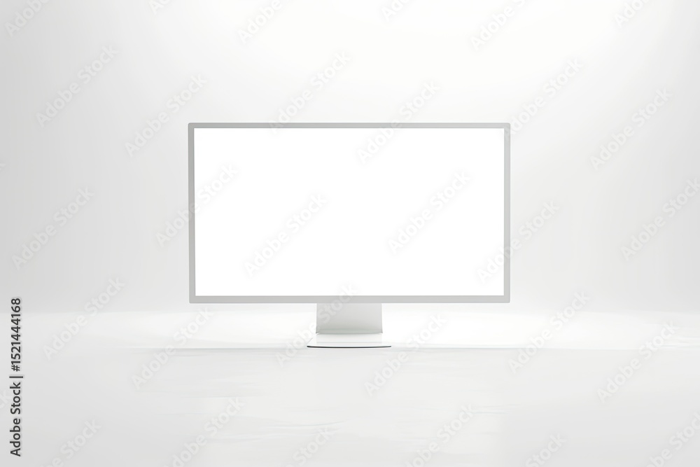 Fototapete premium quality image of a white computer monitor with a white background that says free