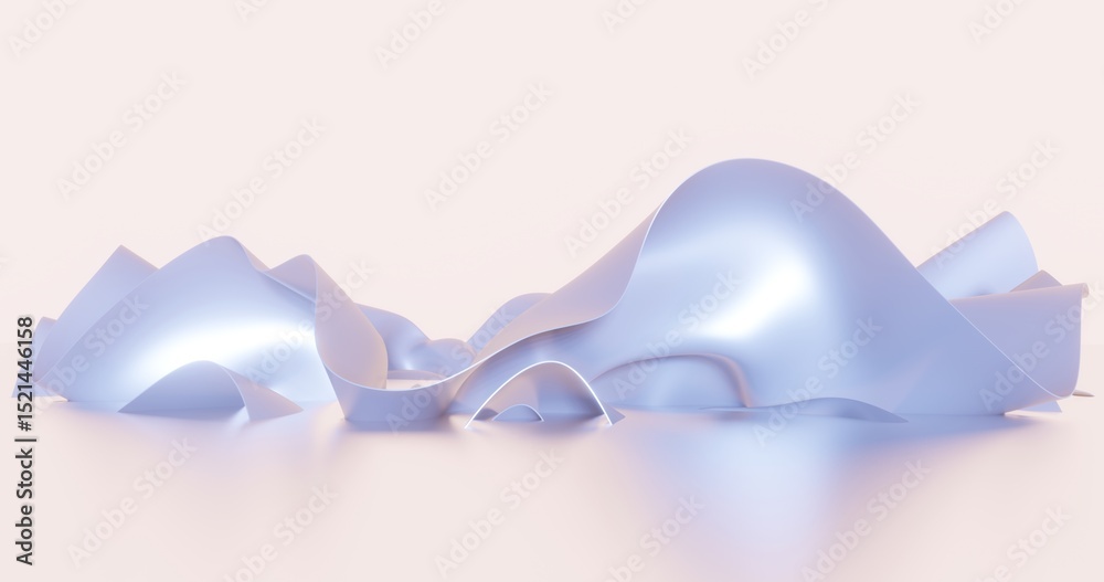 Poster abstract background curved pattern in design 3d render