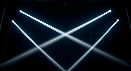 Illuminating Stage: Abstract Spotlight Design with Crossed White Beams