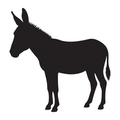 silhouette of a donkey