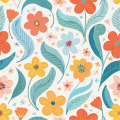 Vector shapes in simple floral wavy and groovy naive style, ocean and vacation theme, flowers and plants, floral botanic hand drawn design templates, modern art prints, surface design