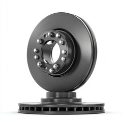 Brake disc rotor isolated on clean white background