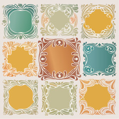 Vector in simple linear style - design templates and stickers - hippie, happy and groovy smiling character, funny earth planet