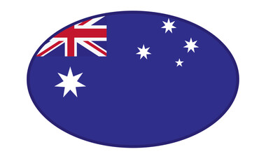 Australia flag ellipse shaped. vector	
