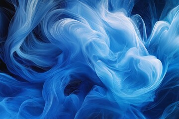 Fototapeta premium Elegant Dark Blue Abstract Ink Effect with Modern Flowing Textile Wave Design and Swirling Shapes