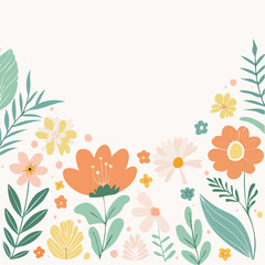 Vector simple minimal illustrations, simple wavy and groovy. hand drawn naive style, flowers and plants, floral botanic design templates, frames and modern wall art prints