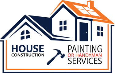 House construction painting handyman services logo