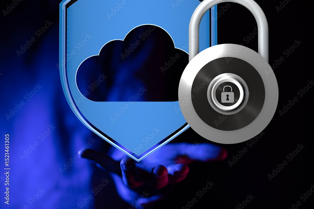 Poster Safeguard sensitive data with robust cloud security measures.  Ensure privacy and compliance.