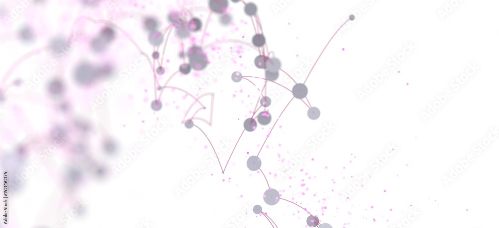 Poster Abstract background with connected dots and lines.  Perfect for technology, science, and network concepts.