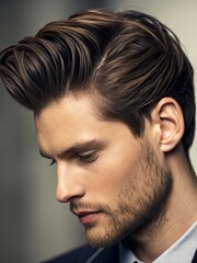 Stylish Men's Hairstyle Portrait