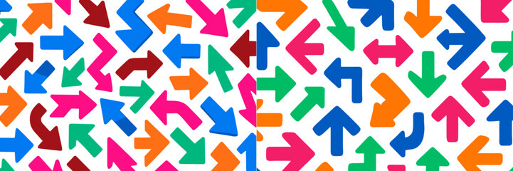 seamless pattern with colorful ribbons