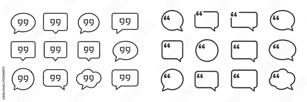 Poster collection of various speech bubble designs for creative communication needs and graphic projects