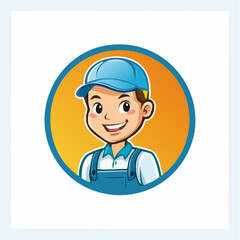 Vector logo design template and graphic elements for advertising, branding, posters and banners, funny cartoon illustrations with smiling character and mascot, abstract stickers and line