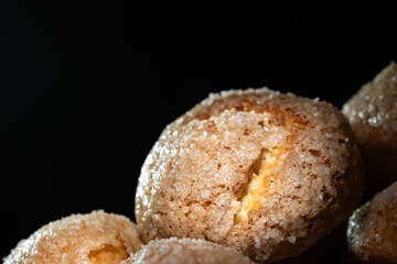 Cookies In Plates On A Black Background