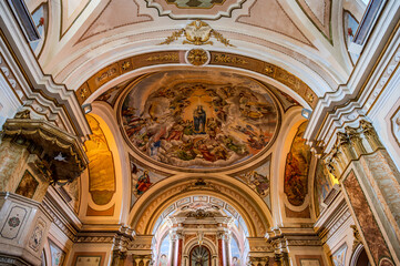 Obraz premium Sant’Elena Sannita, Molise, Italy. Church of St. Michael the Archangel
