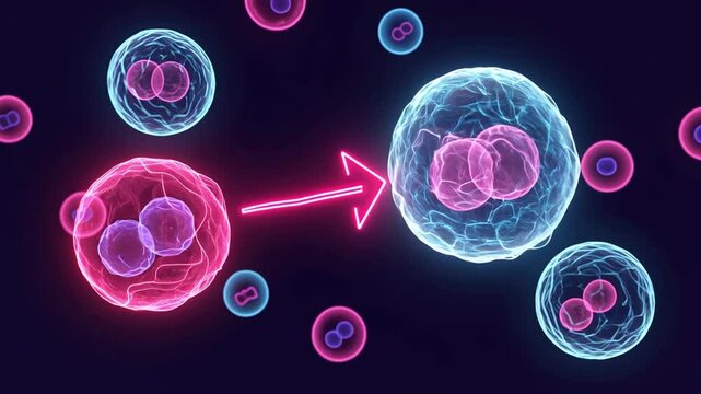 Cell division mitosis animation video for science education and medical research purposes study guide