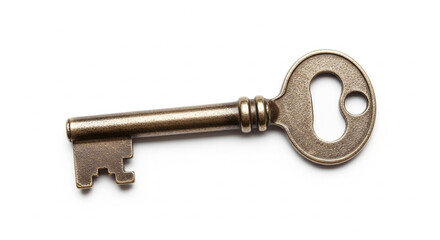 old key isolated on white