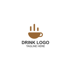 logo design for coffee shop or business with creative illustration