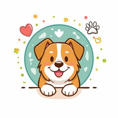 Vector logo design template and graphic elements for advertising, branding, posters and banners, funny cartoon illustrations with smiling character and mascot, abstract stickers and line