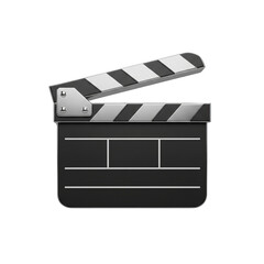 3D Movie Clapperboard Icon: Film, Cinema & Video Production. Director's Slate for Entertainment & Media
