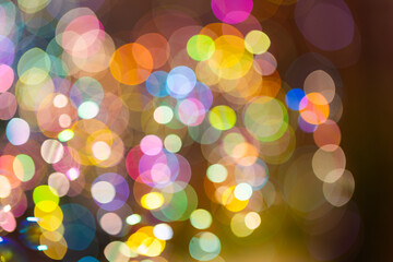 Colorful Bokeh Background with Soap Bubbles