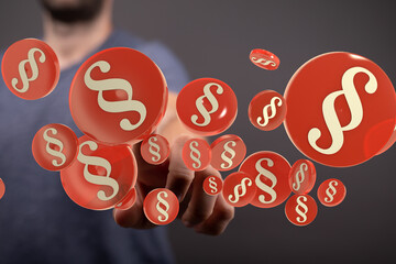 Abstract image of paragraph symbols, representing law, legal concepts, and regulations.