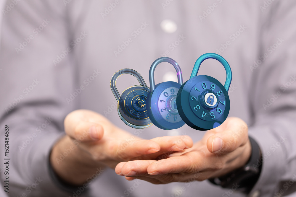 Poster Protecting your information is key.  Explore digital and physical security solutions.