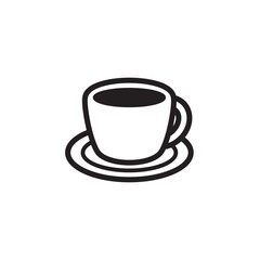 シンプルでかわいいコーヒーカップのアイコン