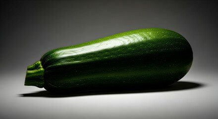 Studio Shot Of A Fresh Green Zucchini Squash With Dark Tones