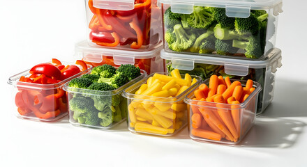 Prepped Healthy Snacks In Plastic Containers Ready For Consumption
