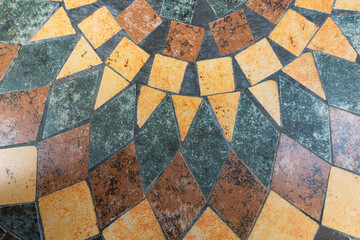 Mosaic Stone Tile Table Top Pattern .
