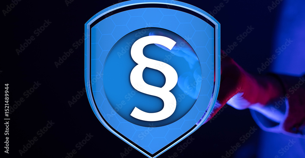 Poster secure your data. legal tech and online privacy. data protection and compliance.