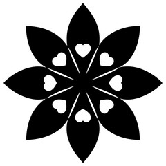 black and white abstract flower