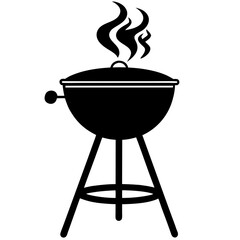 barbecue grill with flames