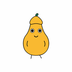 pear fruit cartoon