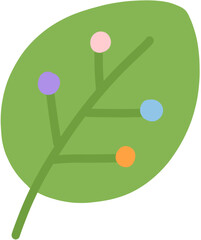 cute green leaf isolated on white background