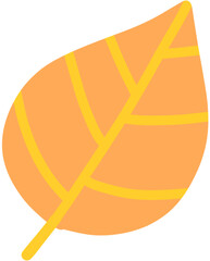 orange leaf isolated on white background