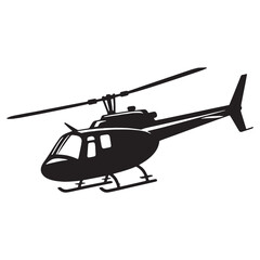 Minimal Helicopter silhouette with aerodynamic form – Helicopter illustration – Minimalist Helicopter vector – Vehicle silhouette

