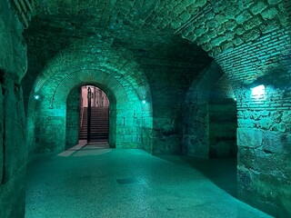 old empty underground stone cavern