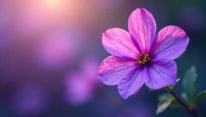 Fototapeta premium Delicate violet petals, vibrant purple hues, soft focus , botanical, flower