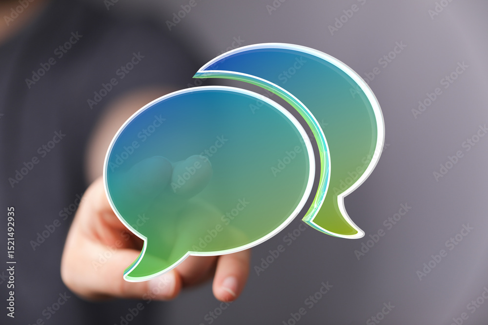 Aufkleber abstract image of speech bubbles, representing communication, conversation, and dialog. ideal for bu