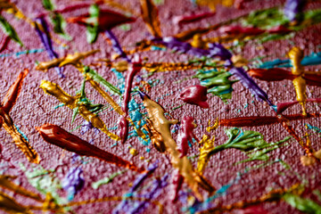 Vibrant Abstract Paint Splatters