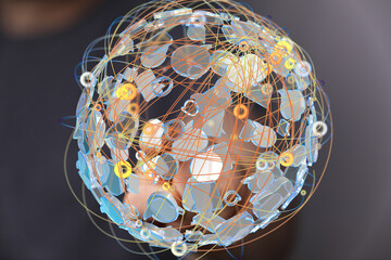 Abstract image of a global network, showcasing interconnectedness and communication.