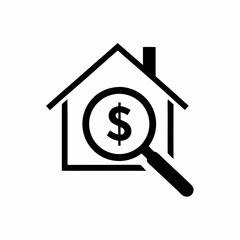 Real Estate Investment Icon Vector with doller sing.