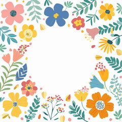 Vector illustration in simple Matisse naive and hippie groovy style, flowers and plants, floral botanic hand drawn design templates, frames and modern art prints, posters and placards