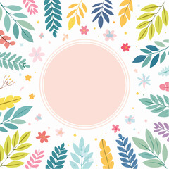 Vector design templates in simple modern style with copy space for text, flowers and leaves - wedding invitation backgrounds and frames, social media stories wallpapers