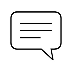 Chat bubble vector icon graphic design element for message communication and conversation symbol design use